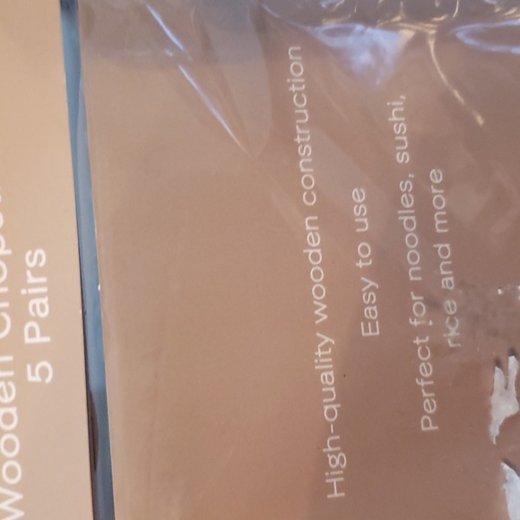 5 Pk Wooden Chopsticks NWT - Picture 4 of 4